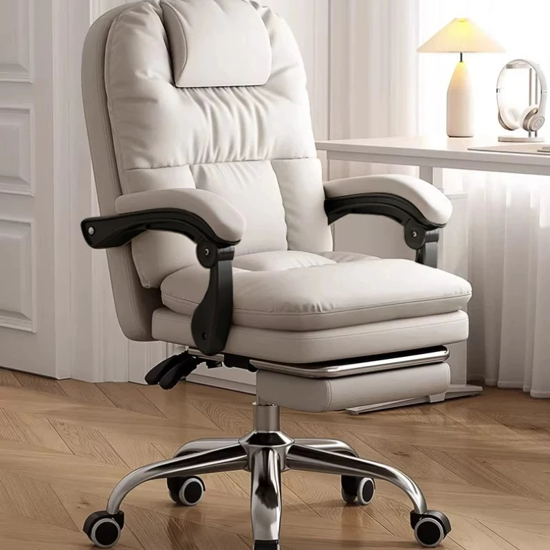 White Reclining Office Chair Armrest Upgrade Comfortable Luxury Computer Chair Adjustable Sillas De Oficina Office Furniture