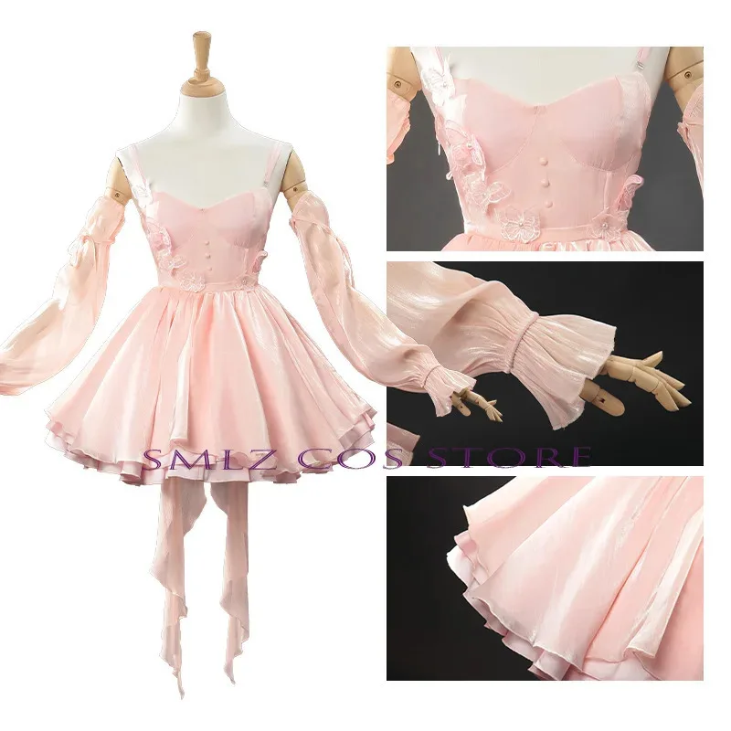Game Love and Deepspace Cosplay Mc Hunter Cosplay Girls Women Pink Dress Uniform Suit Party Play Outfits for Sexy Girl Skirt