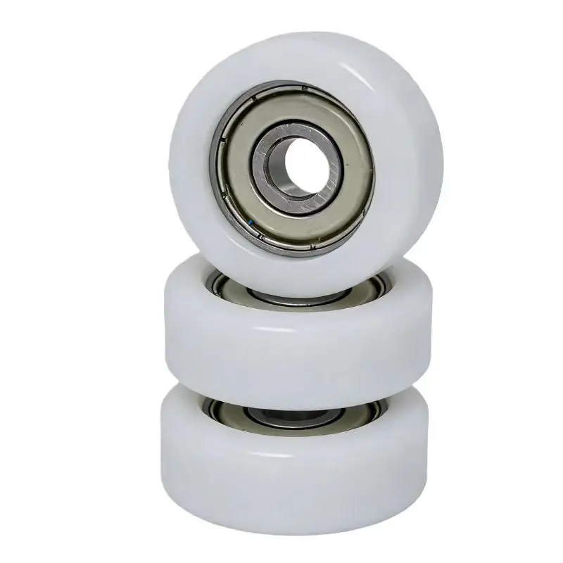 1/4pcs Inner M8 width7-20mm Plastic-Coated Bearings - High Load-Bearing Nylon/POM Wheels, Wear-Resistant Hard Rollers