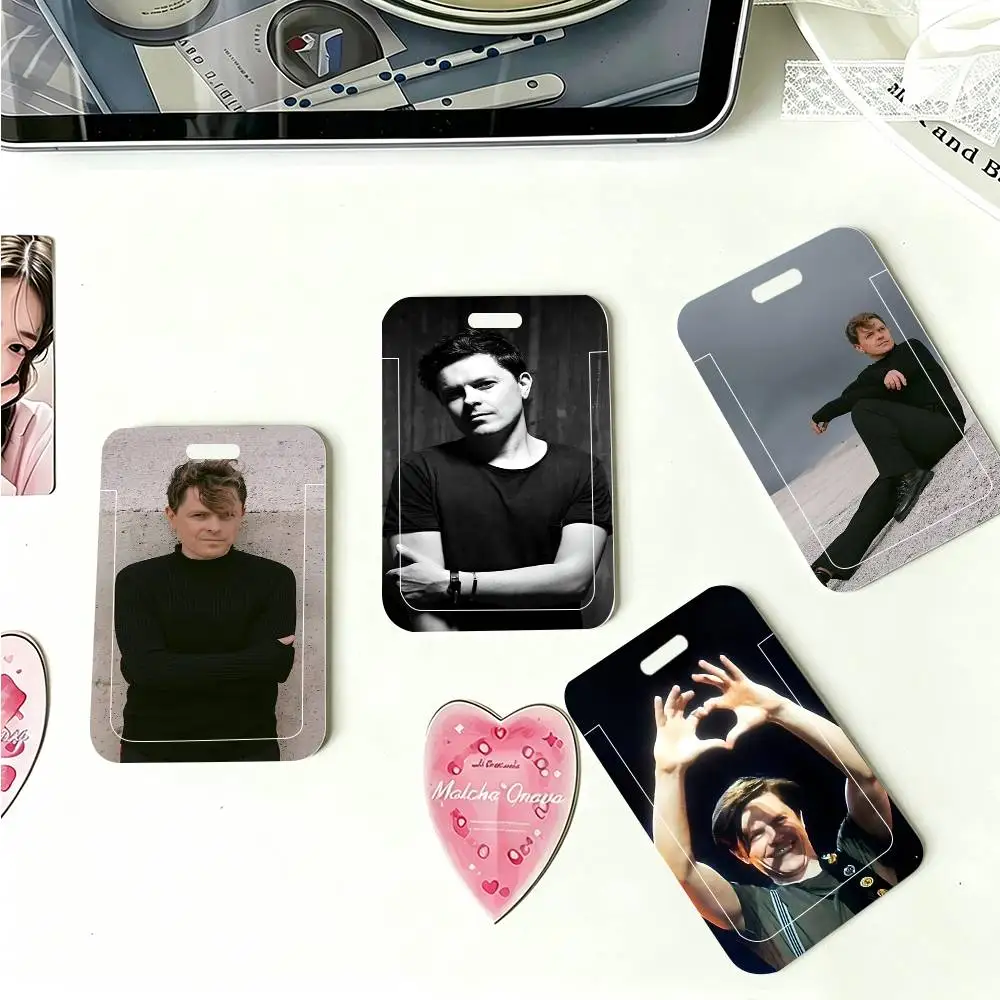 1pc Singer Michael Patrick Kelly Traces ID Card Sleeve School Card Access ID Card Bus Meal Card Protective Sleeve Easy Push