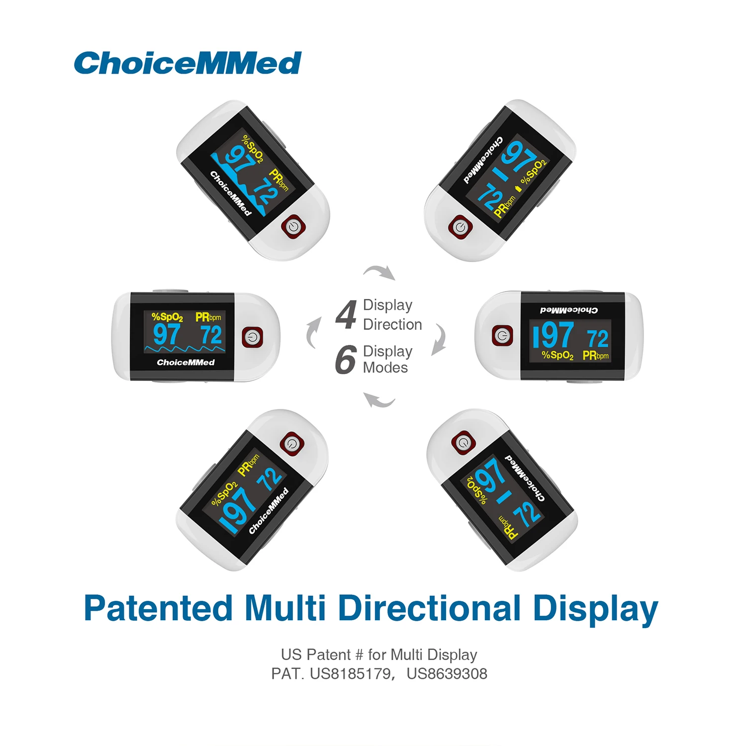 ChoiceMMed Medizinische Finger-pulsoximeter Blut Sauerstoff Sättigung SpO2 Herz Rate Monitor Digitale Impuls Oximetro de dedo Monitor