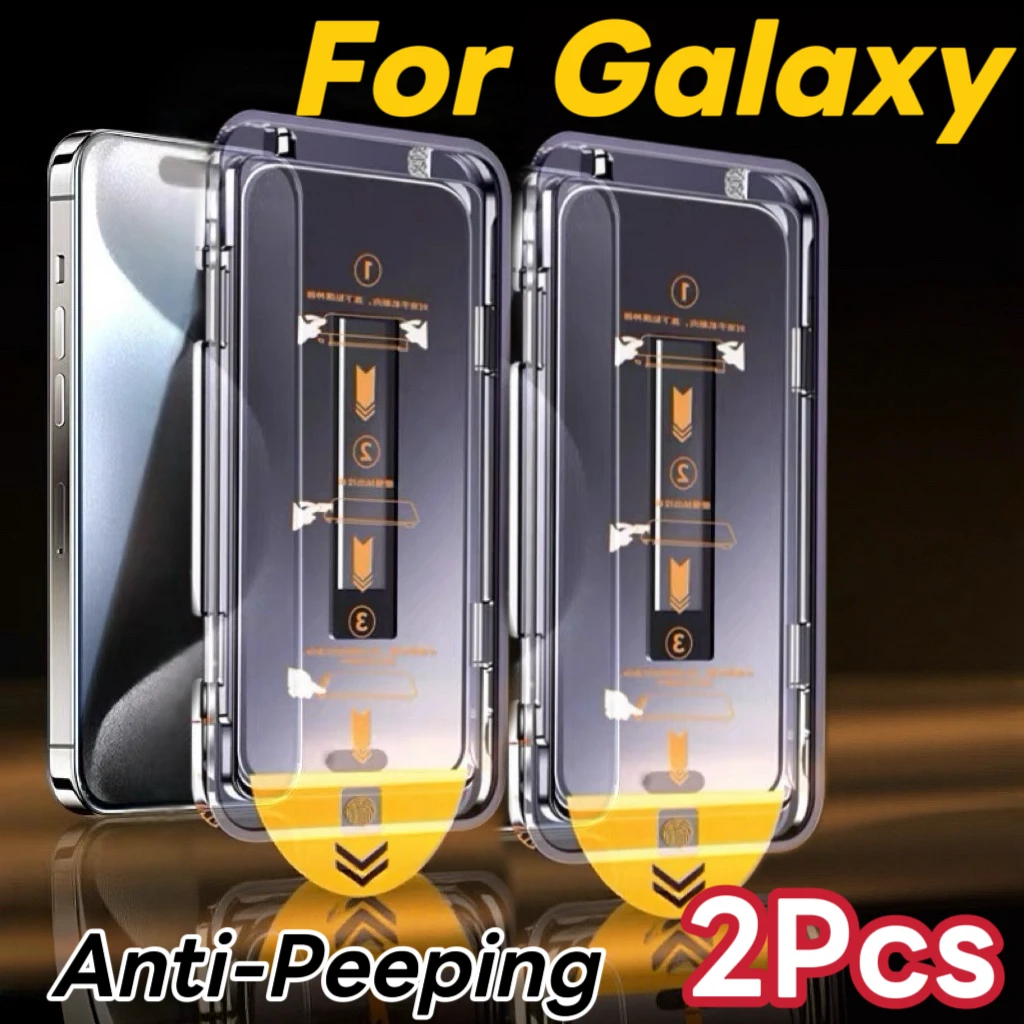 

2Pcs Tempered Glass Screen Protector with Privacy Protection for Galaxy Series