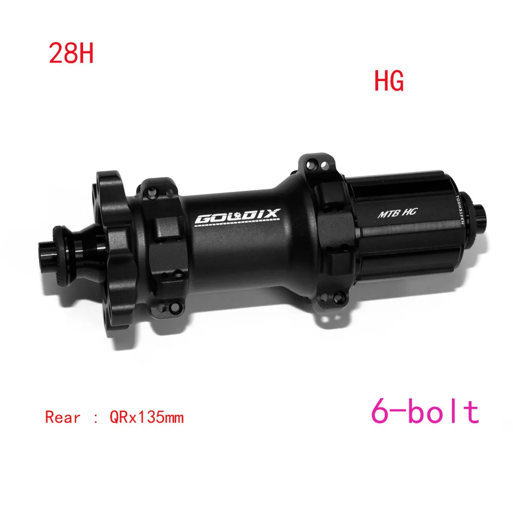 GOLDIX GDX370 قفل مركزي 6 مسامير المحور الخلفي دراجة محور كاسيت الجسم HG XD MS 28H 32H محور الجبلية ل Shimano SRAM