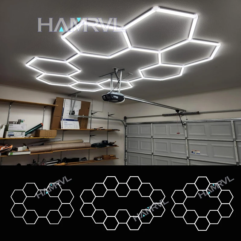 

Hexagonal rectangular LED lights and honeycomb shaped LED lights are used for indoor decoration, ceiling and garage lighting