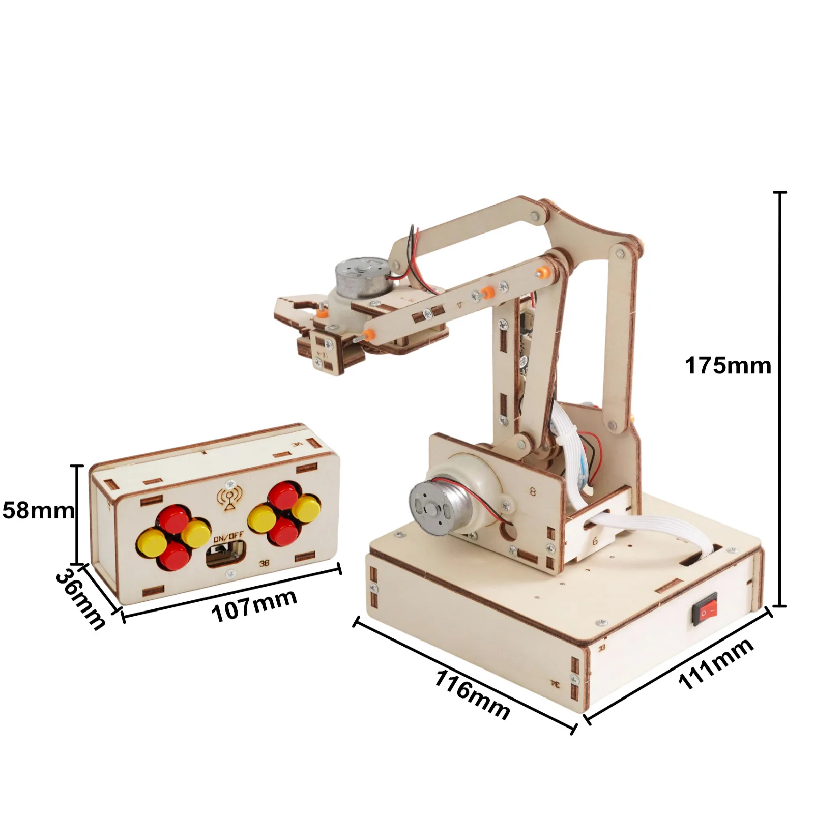 Remote Control Mechanical Arm Kids Science Toy Technology Physics Puzzle Kit Educational Toys for Children Learning Toy