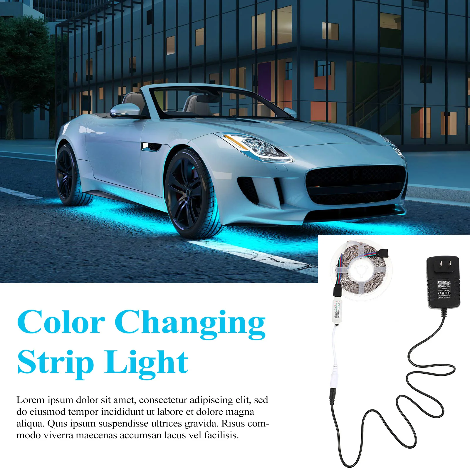 

1 set 1 Set Led Strip Lights Wireless Color Changing App Controlled Light For Bedroom Us Plug Music Sensor