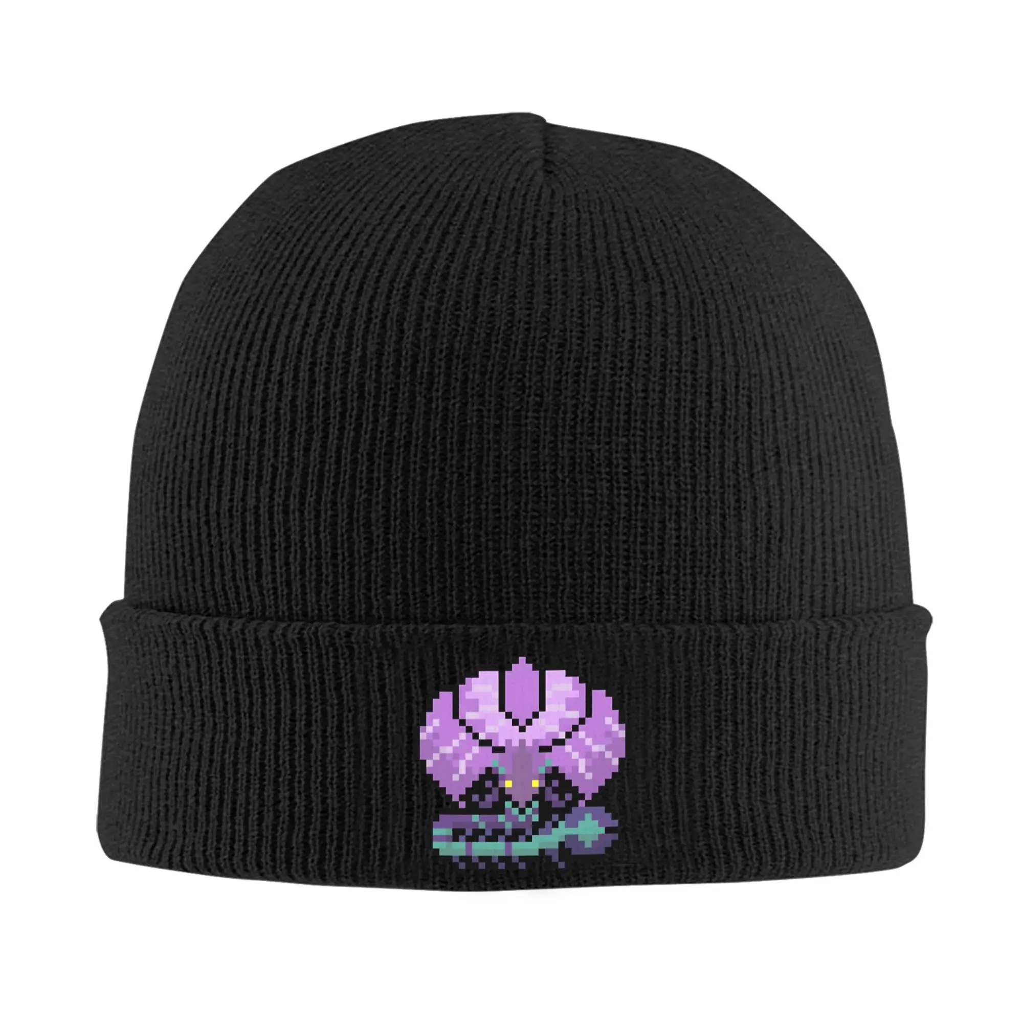 

Hirabami Knitted Hat Monster Hunter Wilds Cute Caps Female Male Outdoor Beanie Hats Winter Printed Elastic Bonnet Hats