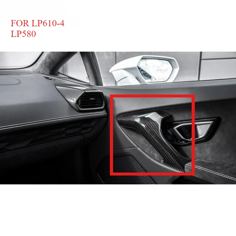 

FORLamborghini Huracán LP610-4 LP580 Best Selling Interior Door Handle Cover Dry Carbon Fiber 2014-2019
