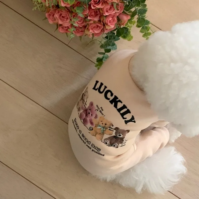 

Maltese Summer Vest Pet Dog Cartoon Clothes Teddy Letter Printed Short Sleeve Bichon Casual Sweatshirt Puppy Two Legs Clothes