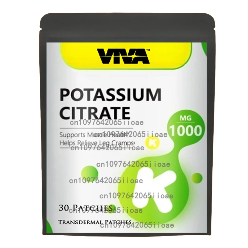 

30 Patches Potassium Citrate Transdermal Patches Support Leg Cramps & Muscle Health