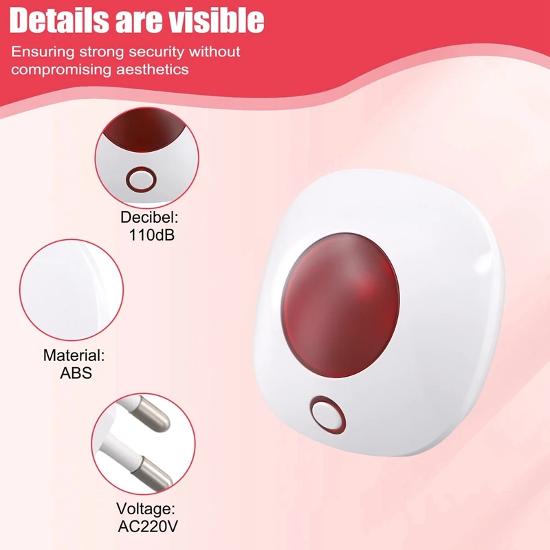 Smart Sound Light Alarm Siren WIFI 110Db TUYA Safety Protection Siren Home Alarm Security System