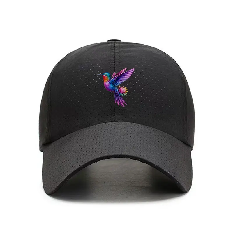 Hummingbird Quick Dry Baseball Cap Adjustable Breathable Curved Brim Outdoor Sports Hat