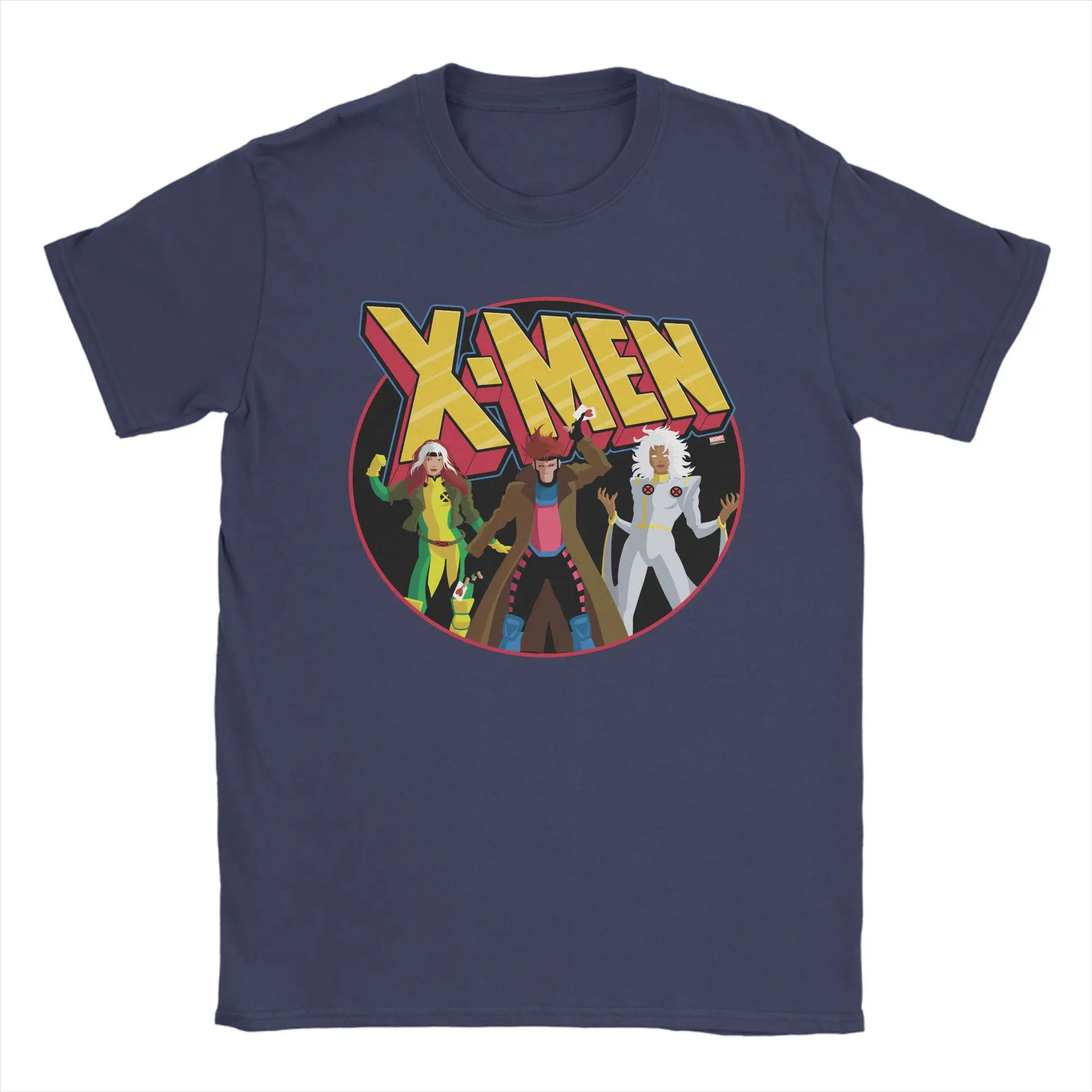 X-Men Rogue Gambit Storms Icon T Shirts Men's  Cotton Crazy T-Shirts Round Neck  Tees Short Sleeve Clothing Graphic Printed