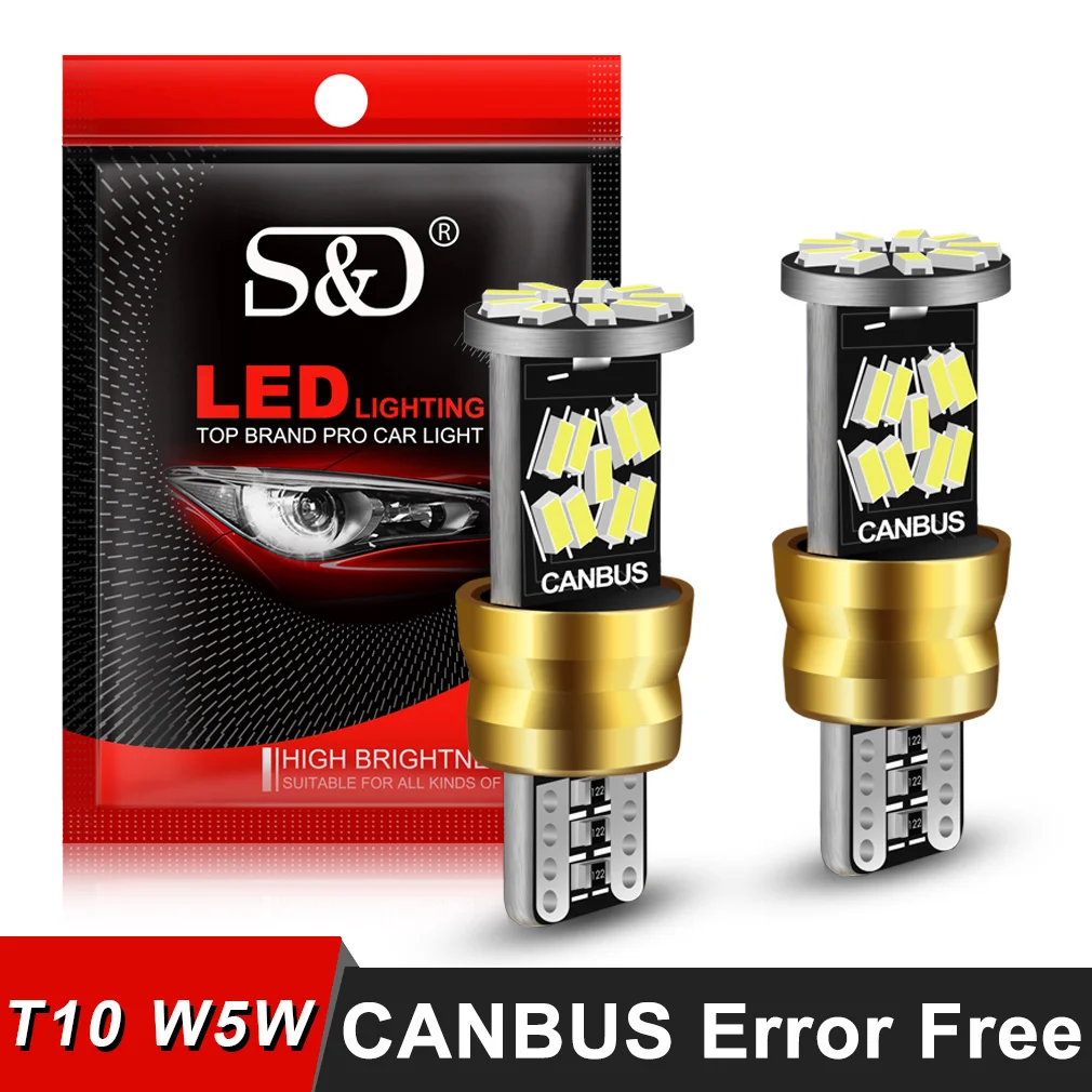 2Pcs W5W LED T10 LED Canbus Light Bulbs For Alfa Romeo 159 147 156 Giulietta 166 Gt Car Interior Reading Parking Side Door Lamp