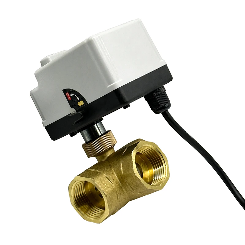 1/2“ 3/4” 1“ 2 inch 3 Way Motorized Ball Valve Electric Ball valve Brass Ball Valve Two Line Control With Manual Switch