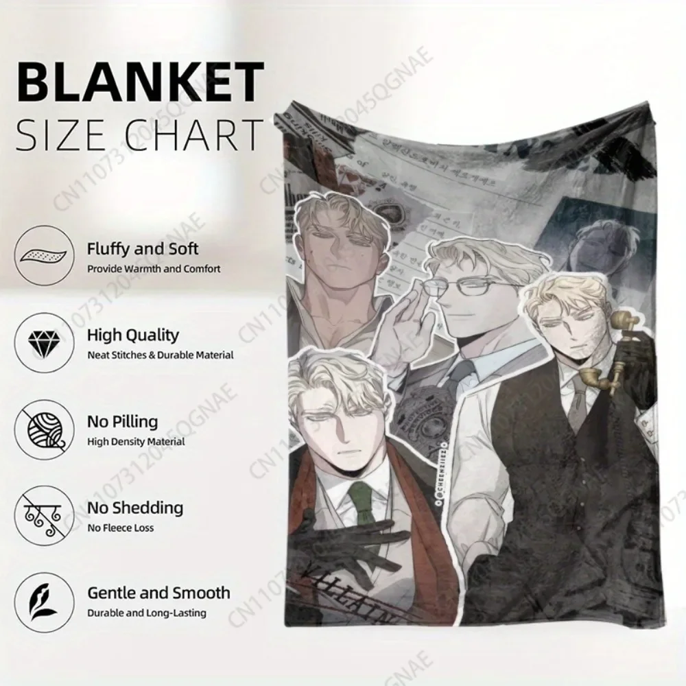 Custom One Animated Manhwa Caesar High-Definition Printed Blanket, Soft And Comfortable Throw For Travel, Sofa, Bed, Office, And