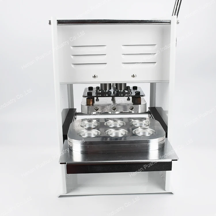 Manual 6 Holes Espresso Coffee Capsule Heat Sealing Machine K Cups Sealer