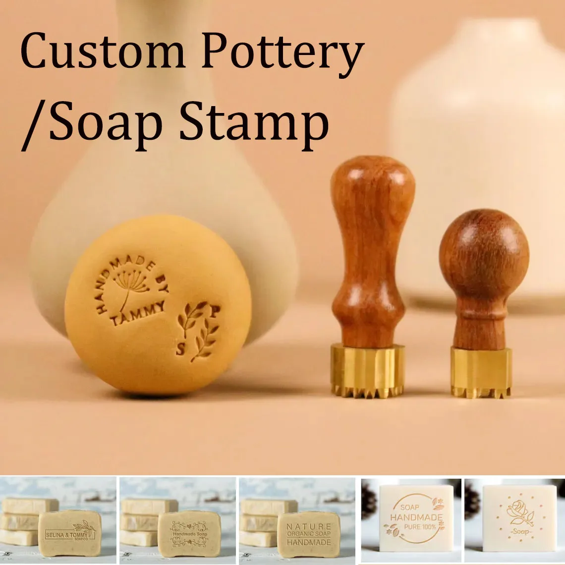 

Custom Soap Logo Stamp Metal Stamp for Clay Custom stamp for Ceramics Custom Ceramic Stamp Metal Clay Stamps Ceramic Signature S