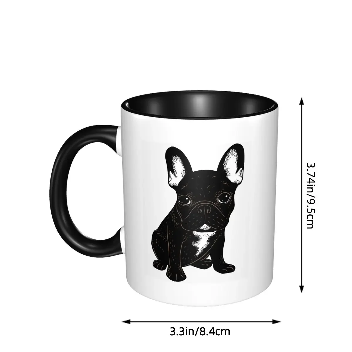 Brindle French Bulldog Mug Funny Ceramic Coffee Cups Tea Mugs Milk Cup Drinkware Gifts for Friends