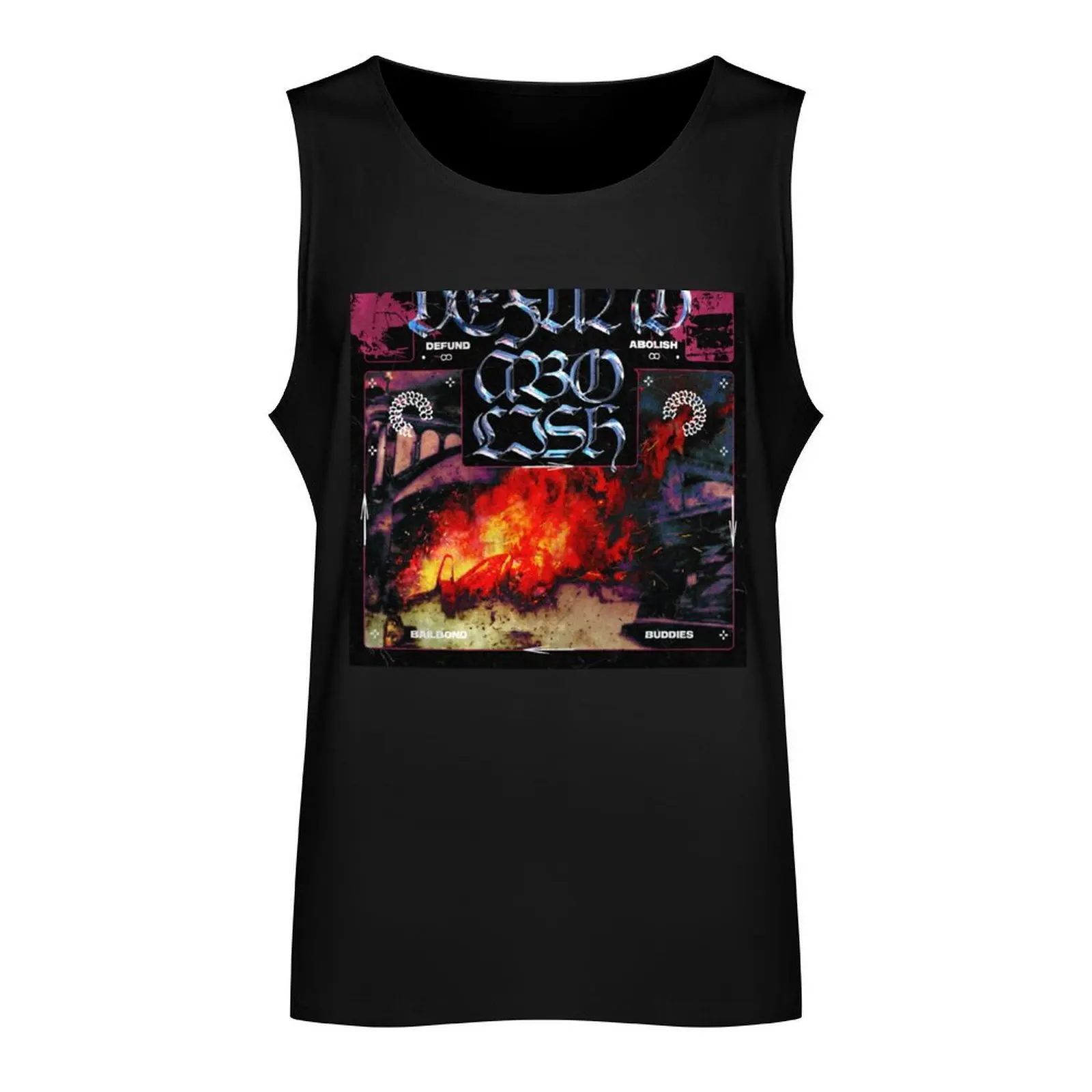 DISMANTLE DEFUND ABOLISH Tank Top summer T-shirt Men's gym Vest