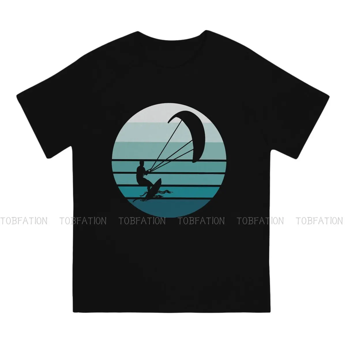 Retro Kiteboarder Graphic TShirt Kitesurfing Kiteboarding Flysurfing Kite Style Streetwear Comfortable T Shirt Male