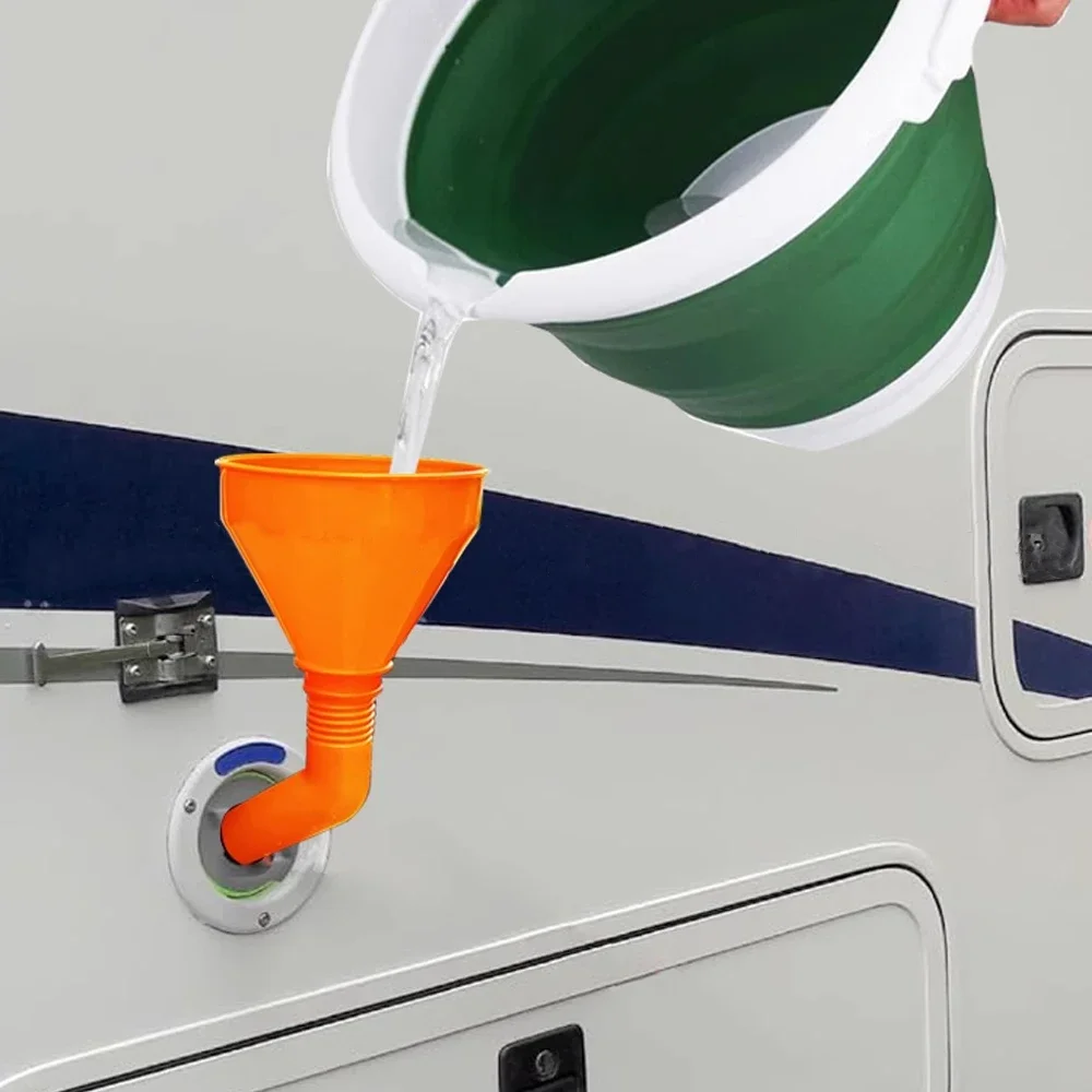 Water Funnel Filler Toilet Flush Filler Funnel Motorhome Water Filling Tool For Caravan Campervan RV Accessories