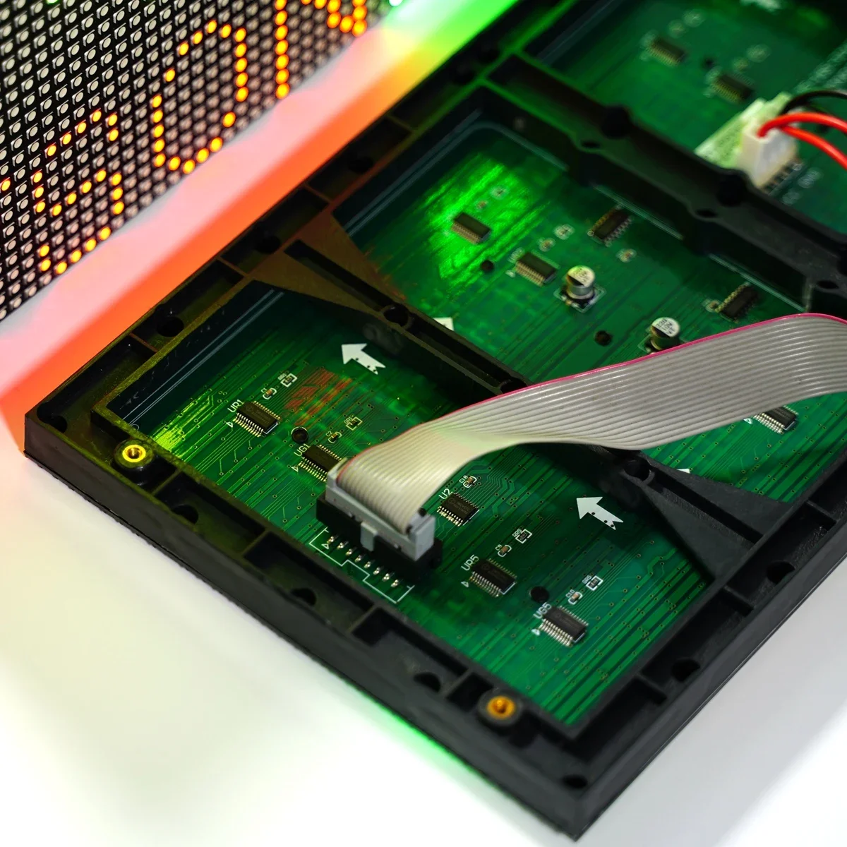 Indoor P4.75 SMD Red Dual Color Led Scrolling Signboard Module 304x152mm Replace F3.75 Dot Panel Matrix  64x32 Pixels