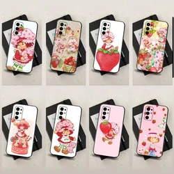 S-Strawberry S-Shortcaks-S Phone Case For Samsung Galaxy A91,A80,A73,A72 ,A71,A53A52,32 A31A22,A21s,A20 Soft Black Case