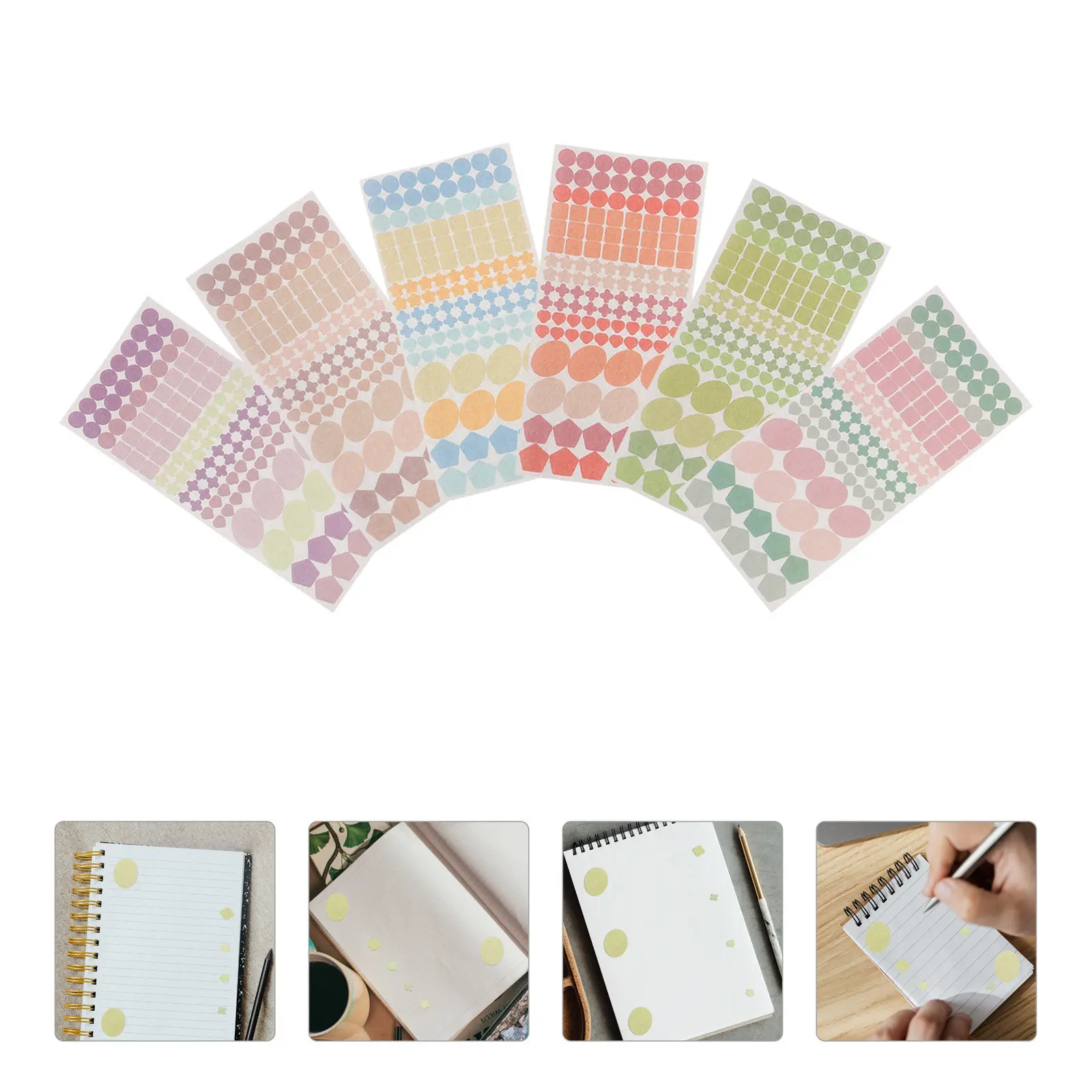 12Sheets Washi Sticker Sheets Journaling Essentials Geometric DIY Planner Decor Scrapbook Embellishments Japanese Stationery
