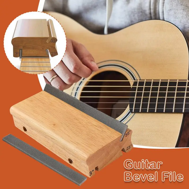 

Fret End Dressing File 3/23/35 Degree Fret Beveling File Professional Leveling Sander Rounding Supplies Bass Shaping Accessories