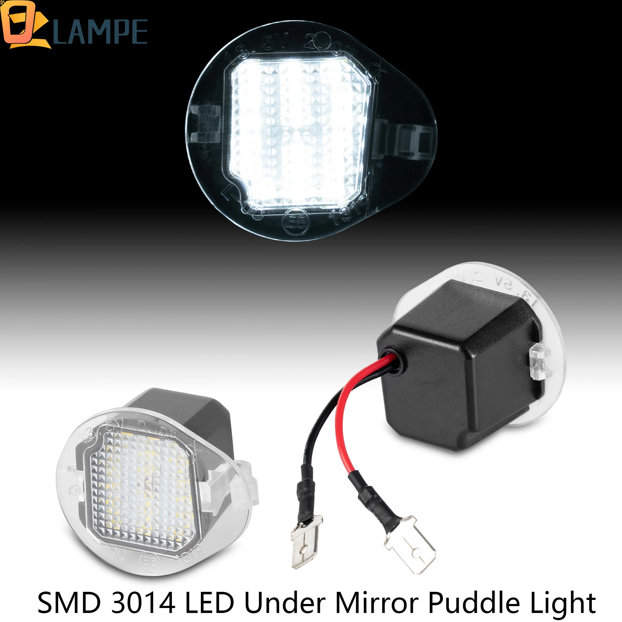 

2Pcs LED Under Mirror Puddle Light For Jeep Grand Cherokee 2014-2017 White High Brightness LED Assembly