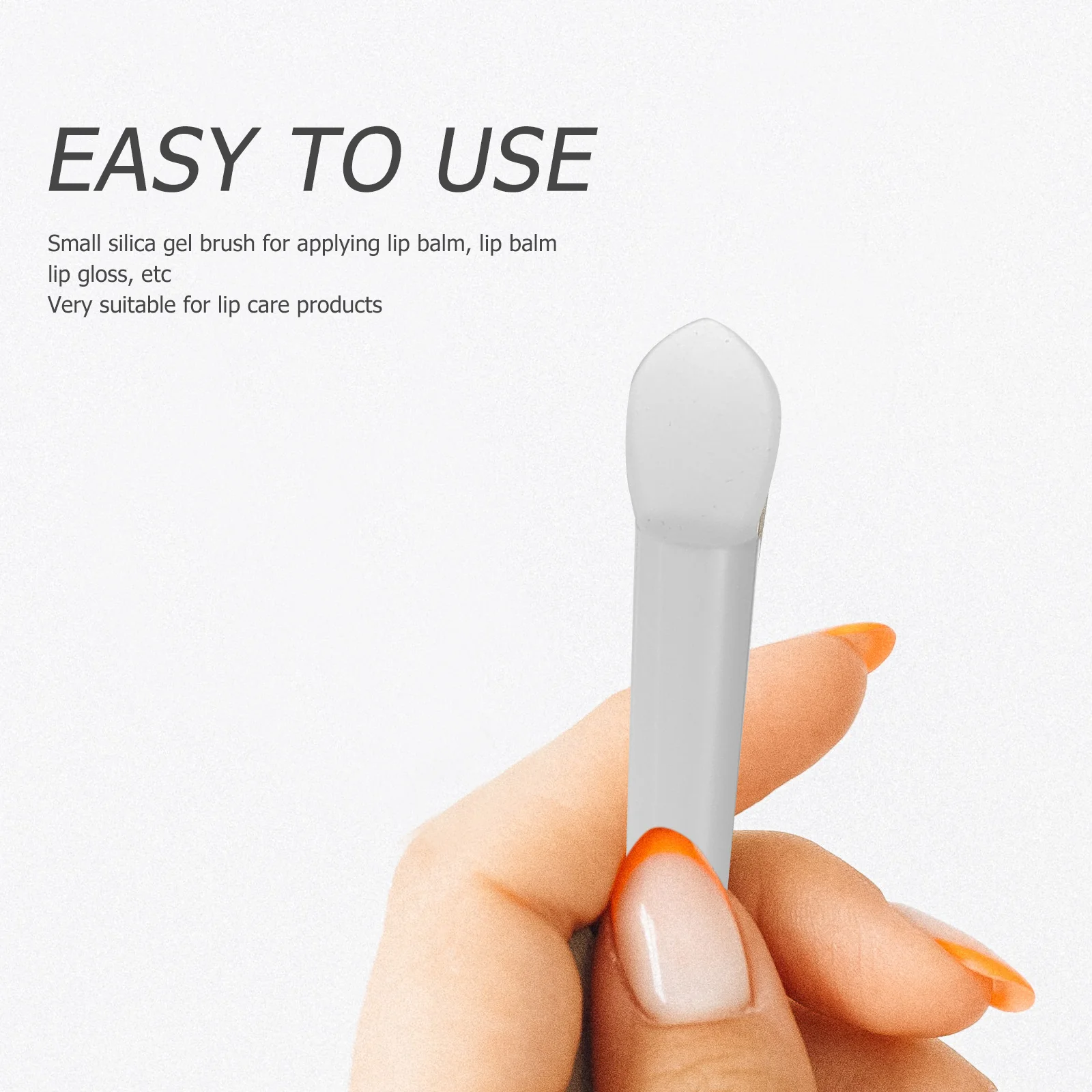 

Cosmetics Accessory Lipstick Brush Silicone Portable for Beginners Experts White Lip Brush Lipstick Applicator