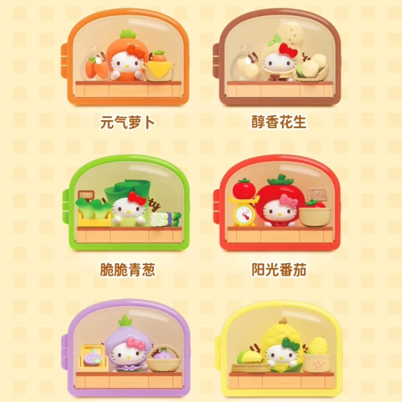 Moetch Hello Kitty Vegetable Grocery Series Blind Box Cute Mini Figure Doll Model Toys Collect Ornaments view 4