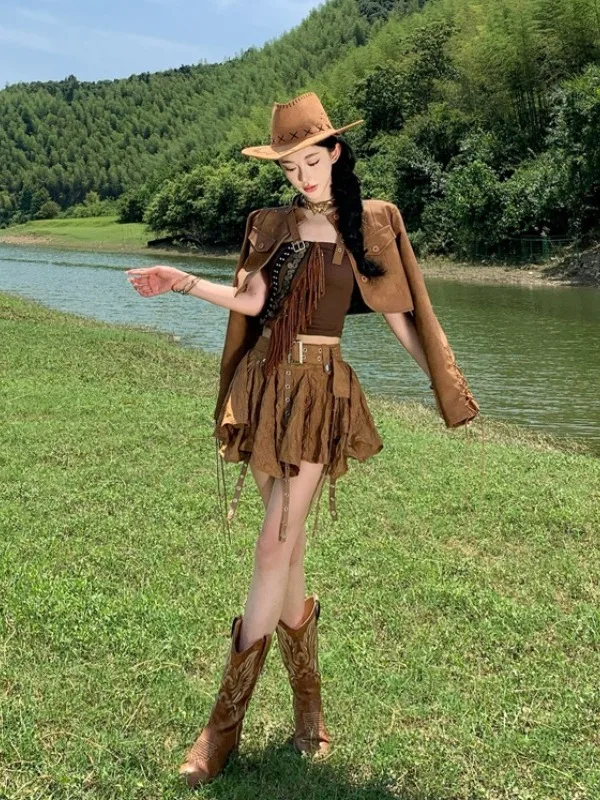 

Travel Sle Elastic Two-Piece Set ort Skirt f-length Sexy One-oulder Top Breathable Lightweight Polyester Fiber