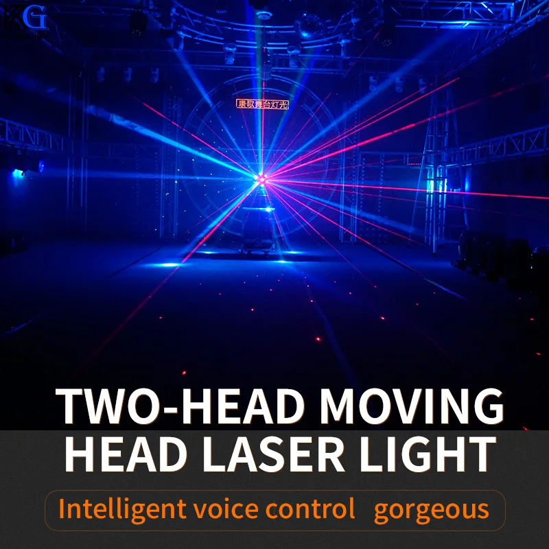 Double Arm RGBW Laser Moving Head Light LED 12x10W DJ Disco Stage Laser Projector Bar DMX Moving Head Laser Light for Party Bar