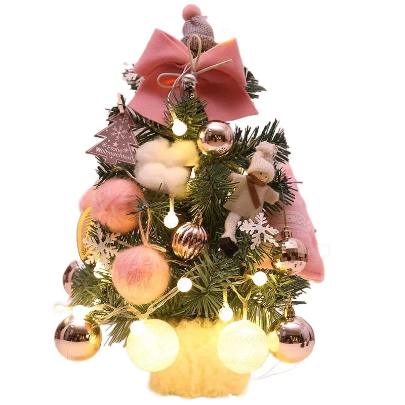 

Christmas mini new ins wind glow, Christmas tree desktop home small decoration DIY