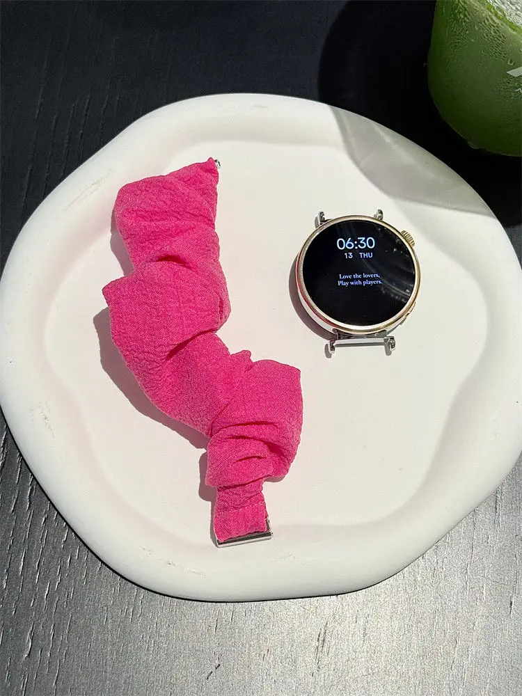 

Универсальная розово-красная эластичная повязка на голову со свиньей толщиной, подходящая для ремешков HW Watch Fit3/Fit4 и ремешка HW 8/9/10NFC, ремешки ручной работы