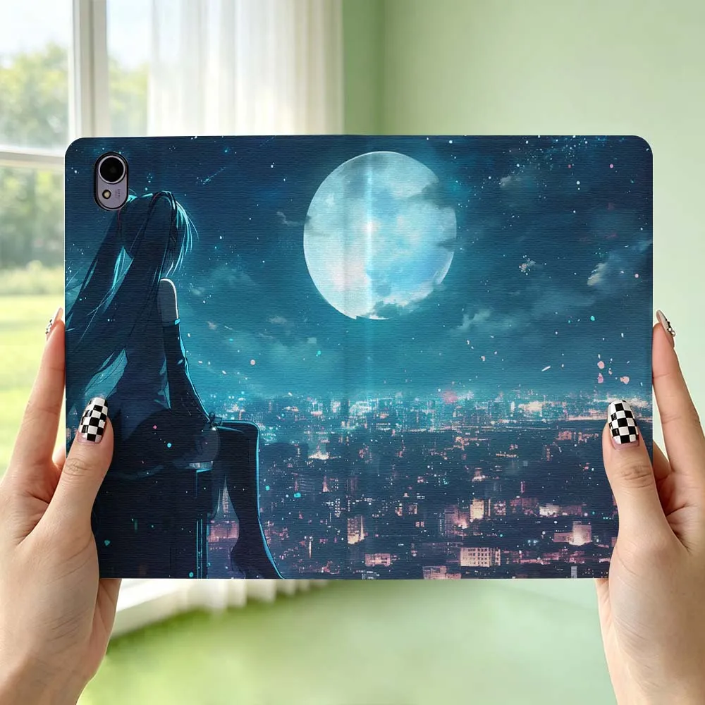 Anime Girl Back Art For Huawei MediaPad MatePad Honor Pro V6 9 V8 X9 X 10 13.3 12.3 11 11.5 Inch Tablet Case Pen Tray
