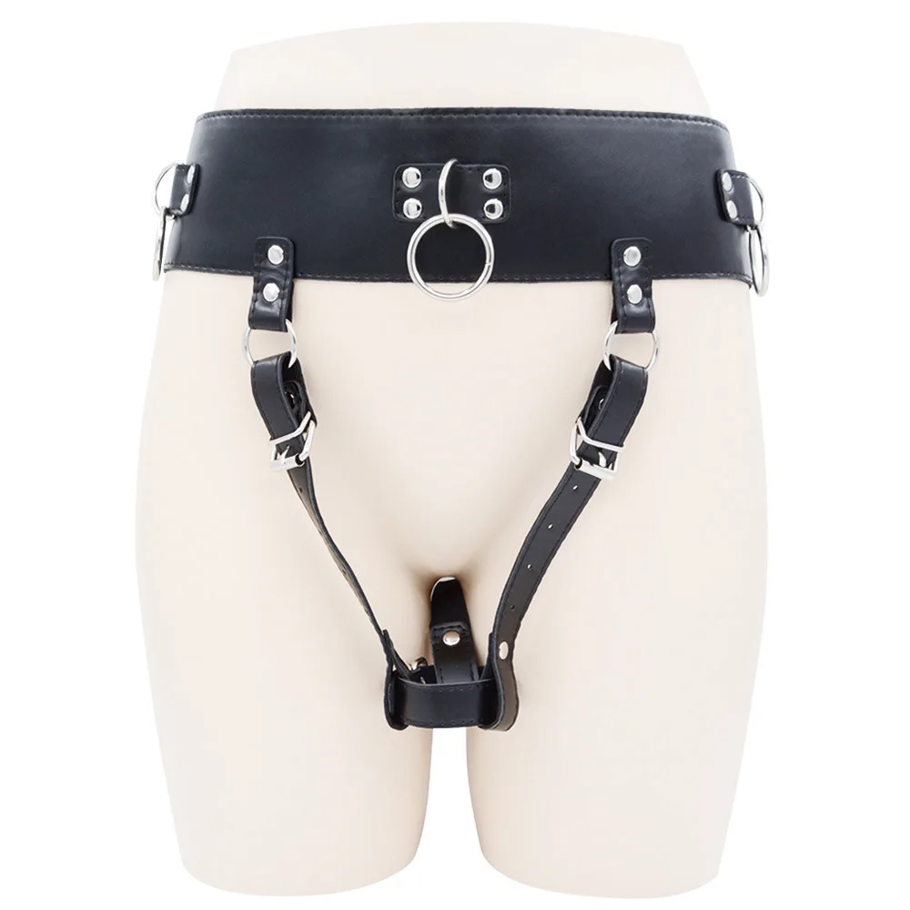 Leather Strap on Bdsm Bondage AV Vibrator Panties Female Masturbator Magic Wand Vibrator Harness Holder Chastity Belt Sex Toys view 2