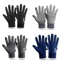 Winter Fleece Gloves Warm Full Fingers Waterproof Cycling Outdoor Sports Running Motorcycle Ski Touch Screen Fleece Gloves