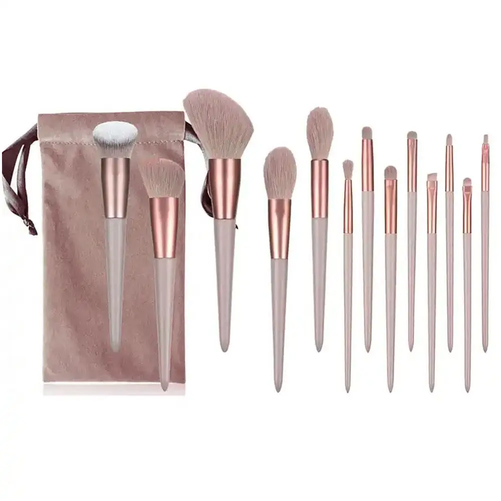 Ensemble de pinceaux de maquillage moelleux doux pour cosmétiques, fond de teint, fard à joues, poudre, fard à barrage, mélange, pinceau, outil de beauté, 13 pièces, ensemble