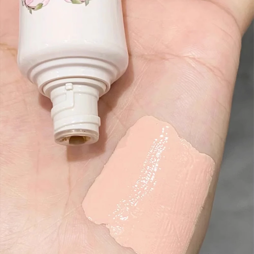 Hellrosa Aufhellender Concealer Flüssig Matt Wasserfest Abdeckt Flecken Akne Hautton-Korrektor Gesichtskontur Gemischte Basis-Make-up-Basis – Detail 3