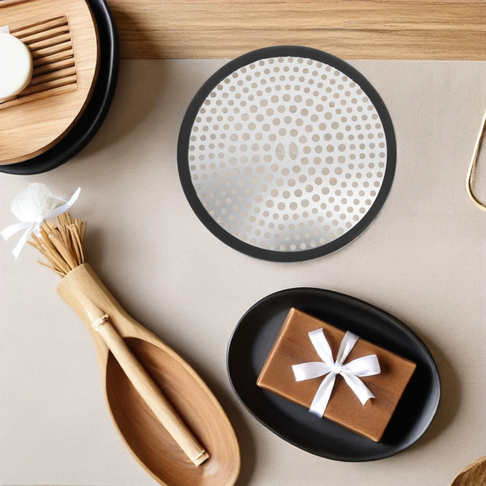 الفولاذ المقاوم للصدأ غطاء للصرف سدادة الشعر المستديرة للحمام حوض الاستحمام المطبخ بالوعة حوض الاستحمام حوض غسيل استنزاف مصفاة #4