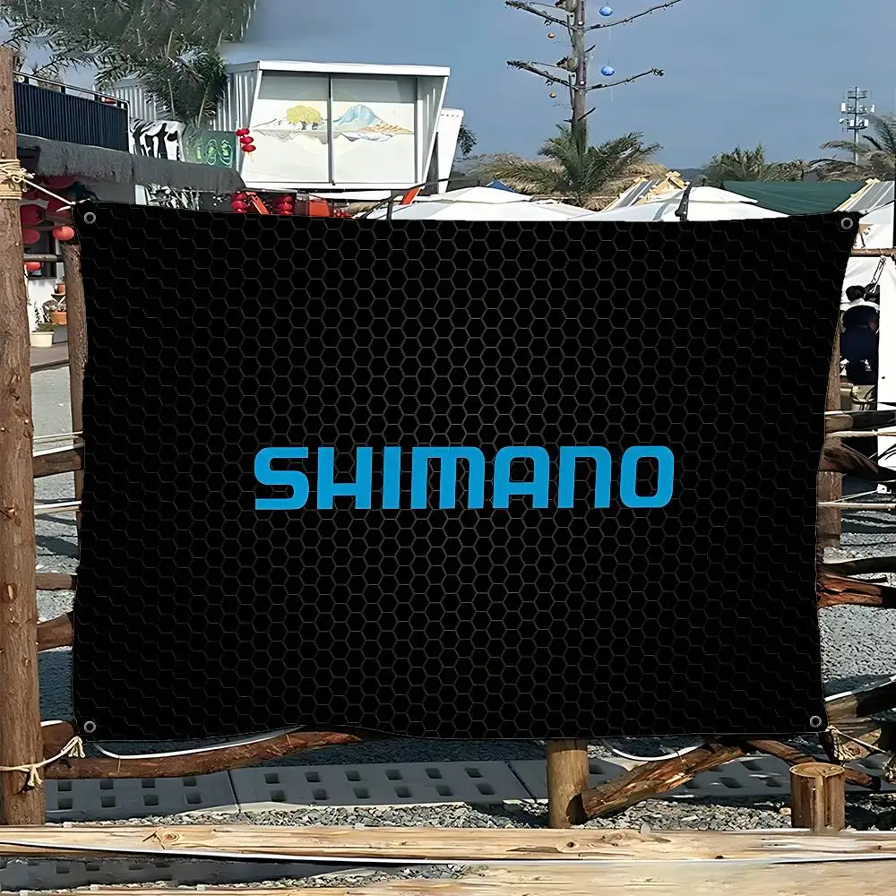 S-Shimano Banner Art Printing Japanese Wall Flag Anime Wall Hanging Home Decor