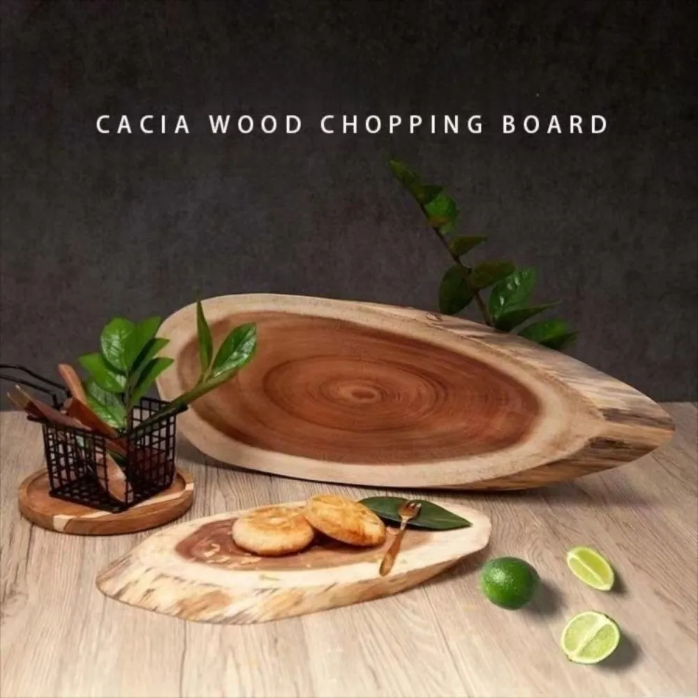 Solid Wood Cutting Board Mats Anti Mold Anti Crack Wooden Chopping Board Irregular Fruit Bread Serving Tray Cut Vegetable