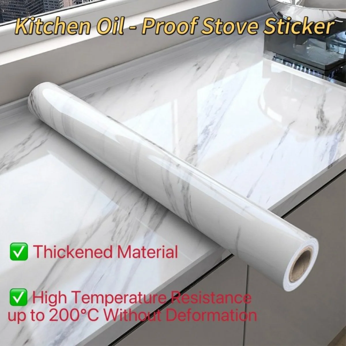 

Arthome White Marble Contact Paper - Peel and Stick, Removable Self-Adhesive Vinyl for Kitchen Countertop, Furniture, Cabinet,