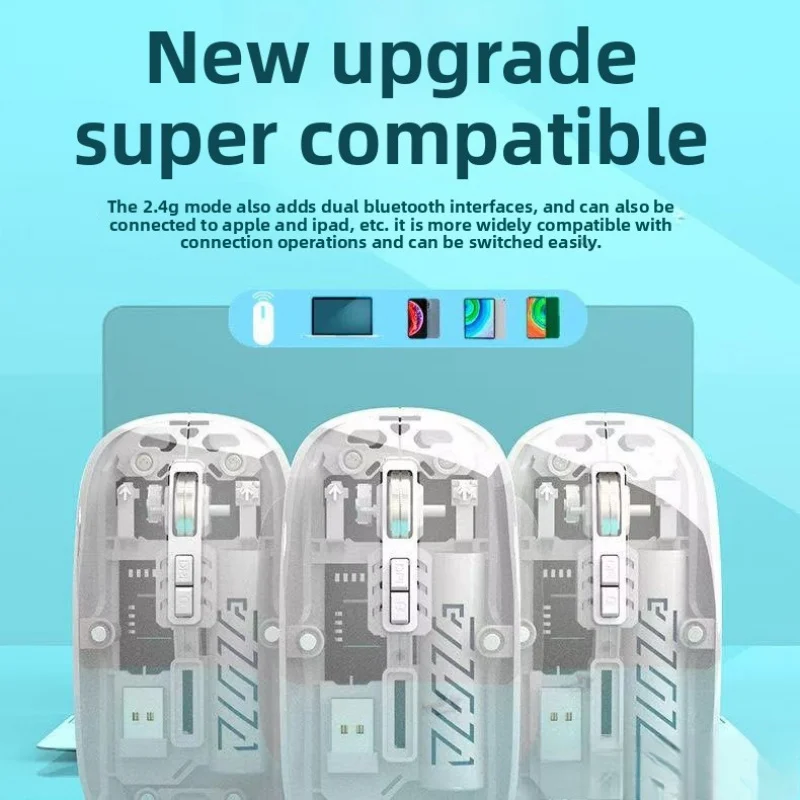 

Silent Bluetooth Mouse Wireless Rechargeable Suitable for Laptop Computer Office Gaming Universal Portable