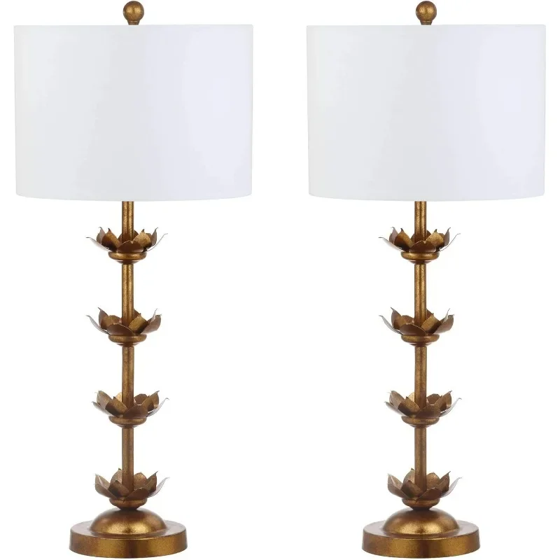 Collection Lani Antique Gold Leaf 32-inch Bedroom Living Room Home Office Desk Nightstand Table Lamp Set of 2