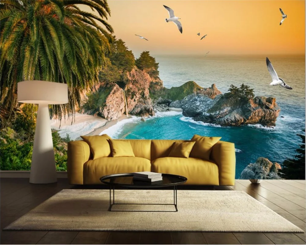 

Papel De Parede Custom Photo Wallpaper Fantastic Beauty HD Seaview Landscape Background Wall Decorative Painting Papier Peint