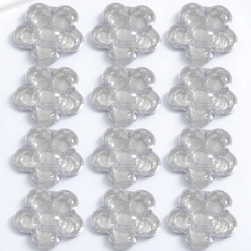 

12Pcs Flower Shape Lipstick Case Small Plastic Lipstick Organizer Portable Storage Box for Home Office